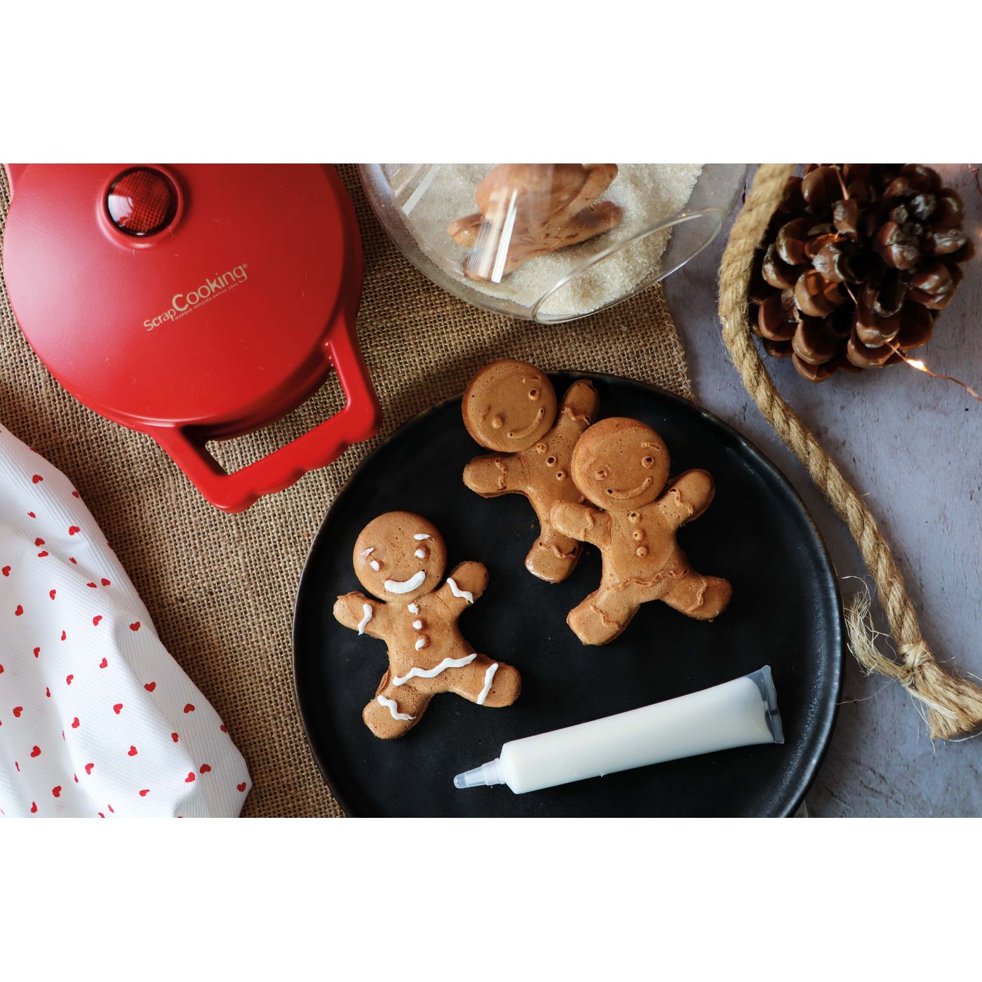Mini gaufrier bonhomme